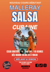 Affiche cours salsa Malleray